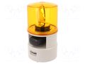 Signaller: lighting-sound; 24VDC; siren,rotating light; amber QLIGHT S125D-WS-24-A