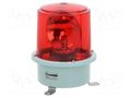 Signaller: lighting; rotating light; red; SH2; 24VDC; IP66; 766mA QLIGHT SH2-24-R
