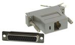 MOD ADAPTOR KIT, DB25 RCPT-RJ45, GREY 40-9588F