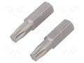 Screwdriver bit; Torx®; TX25; Overall len: 25mm; 2pcs; STANDARD WIHA WIHA.08424