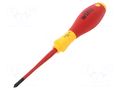 Screwdriver: insulated; slim; PlusMinus PH-type; PH1/SL; 1kVAC WIHA WIHA.35502