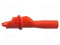 Crocodile clip; 10A; red; Grip capac: max.8.9mm; Socket size: 4mm MUELLER ELECTRIC BU-126-2