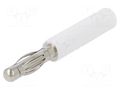 Connector: 4mm banana; adapter; 10A; 70VDC; white; non-insulated SCHÜTZINGER A40-20NI-WS