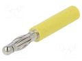 Connector: 4mm banana; adapter; 10A; 70VDC; yellow; non-insulated SCHÜTZINGER A40-20NI-GE