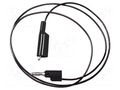 Test lead; 5A; banana plug 4mm,aligator clip; Urated: 300V; black MUELLER ELECTRIC BU-2030-A-36-0