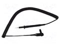 Test lead; 20A; probe tip x2,angular banana plug 4mm x2; black MUELLER ELECTRIC BU-4062-C-24-0