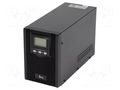 Power supply: UPS; 800W; 1kVA; 230V; 144x246.5x215mm; 7Ah; 8h IPS TS1-LI-1K0-MC-LCD