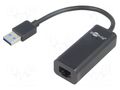 USB to Ethernet adapter; USB 3.0; RJ45 socket,USB A plug; 0.1m Goobay GIGA-ETH-USB