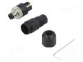 Connector: M8; male; PIN: 4; 3A; 30V; IP65; straight; for cable; plug DEGSON ELECTRONICS SM8-CVP-A4Q-1A5