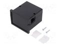 Enclosure: panel; X: 72mm; Y: 72mm; Z: 55mm; ABS; black; screwed MASZCZYK KM-62-PG/BK