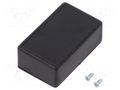Enclosure: multipurpose; X: 28mm; Y: 45mm; Z: 18mm; ABS; black MASZCZYK KM-3/BK