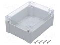 Enclosure: multipurpose; X: 190mm; Y: 240mm; Z: 105mm; ZP; ABS; gasket KRADEX ZP240190105JPHABSP
