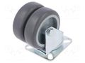 Transport wheel; Ø: 75mm; W: 50mm; H: 103mm; twin wheels,torsional RADER KPDA-TPA-75S