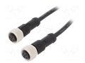 Cable: for sensors/automation; PIN: 4; with metal nut; plug; 250V AMPHENOL LTW M12A04FL12AFLSD001