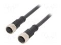 Cable: for sensors/automation; plug; PIN: 12; 1m; Insulation: PUR AMPHENOL LTW M12A12FL12AFLSB001