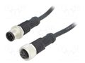 Cable: for sensors/automation; plug; PIN: 4; M12 male,M12 female AMPHENOL LTW M12D04ML12DFLSD001