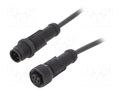 Cable: for sensors/automation; plug; PIN: 4; M12 male,M12 female AMPHENOL LTW MSDP04MLSDPFLSB001