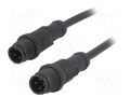 Cable: for sensors/automation; PIN: 4; with plastic nut; plug AMPHENOL LTW MSDP04MLSDPMLSD001