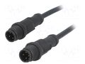 Cable: for sensors/automation; M12; PIN: 4; with plastic nut; plug AMPHENOL LTW MSDP04MLSDPMLSD001