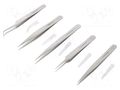 Tweezers-set; for precision works; 5pcs. LINDSTRÖM SA.9857