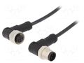 Cable: for sensors/automation; PIN: 4; with metal nut; plug; 250V AMPHENOL LTW M12A04MR12AFRSB001