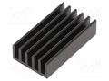 Heatsink: extruded; grilled; black; L: 37.5mm; W: 21mm; H: 10mm FISCHER ELEKTRONIK SK652/37.5/SA