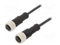 Cable: for sensors/automation; PIN: 4; with metal nut; plug; 250V AMPHENOL LTW M12D04FL12DFLSB001