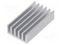 Heatsink: extruded; grilled; natural; L: 37.5mm; W: 21mm; H: 10mm FISCHER ELEKTRONIK SK652/37.5/AL