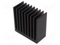 Heatsink: extruded; grilled; black; L: 37.5mm; W: 80mm; H: 80mm FISCHER ELEKTRONIK SK655/37.5/SA