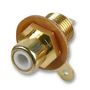 White Chassis Mount Gold Plated Phono (RCA) Female Jack PSG01721