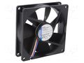 Fan: DC; axial; 12VDC; 92x92x25mm; 84m3/h; 32dBA; ball; 2700rpm EBM-PAPST 3412N/2