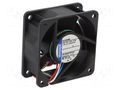 Fan: DC; axial; 12VDC; 60x60x25mm; 56m3/h; slide; 6350rpm EBM-PAPST 612N/2GHH