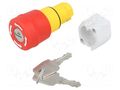 Switch: emergency stop with key; 22mm; Stabl.pos: 2; red; none EAO 704.066.2