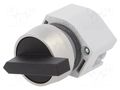 Switch: rotary; 22mm; Stabl.pos: 2; black; none; IP65; prominent EAO 704.101.0