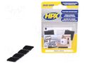 Tape: hook and loop; W: 25mm; L: 25m; Thk: 5.4mm; double-sided; black HPX HPX-BDG-2525BK