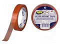 Tape: fixing; W: 19mm; L: 10m; Thk: 0.2mm; double-sided; transparent HPX HPX-MUM-1910TR