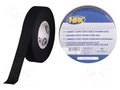 Tape: textile; W: 19mm; L: 25m; Thk: 0.25mm; caoutchouc; black; 8% HPX HPX-TEXLI1925BK