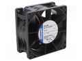 Fan: DC; axial; 24VDC; 80x80x38mm; 220m3/h; 71dBA; ball; 14000rpm EBM-PAPST 8214JH4