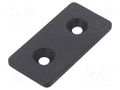 Flat bar; for profiles; with bore for countersunk screws; steel ELESA+GANTER GN967-40-80-F-1-SW