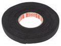 Tape: textile; W: 9mm; L: 25m; Thk: 0.26mm; Automotive; acrylic; black TESA TESA-51026-9/25