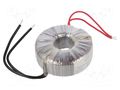 Transformer: toroidal; 100VA; 230VAC; 18V; 5.55A; Leads: cables INDEL TST100W/18V