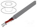 Wire; Xtra Guard® 1; 2x14AWG; PVC; dark grey; 600V; 30.5m; 100ft ALPHA WIRE 5542-SL005