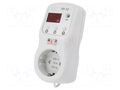 Module: regulator; digital; temperature; 220÷230VAC; IP30; 16A NOVATEK ELECTRO TR-12-1