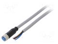 Cable: for sensors/automation; M8; PIN: 4; straight; 5m; plug; 60VDC SICK YF8U14-050VA3XLEAX