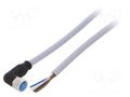 Cable: for sensors/automation; M8; PIN: 4; angled; 5m; plug; 60VDC SICK YG8U14-050VA3XLEAX