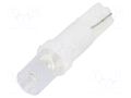 LED lamp; green; T5; 12VDC; 3.5lm; No.of diodes: 1; 0.24W; 140° OPTOSUPPLY OST05WG01GD-G5T5