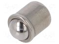 Smooth ball spring plunger; stainless steel; L: 9mm; F1: 7N ELESA+GANTER GN614-8-NI