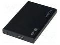 Hard discs housing: 2,5"; USB 3.0; ABS; black LOGILINK UA0275