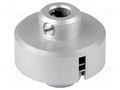 Adapter; aluminium; silver; Shaft: smooth; Hole diam: 6mm MENTOR GA716