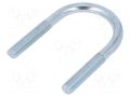 U-bolt; B; 1.5; steel; zinc; Thread len: 45mm; for fixing pipes DROMET D-CB10..49..92
